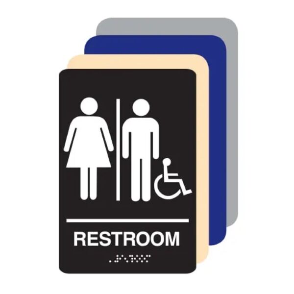 Unisex Accessible ADA Restroom Sign Thumbnail