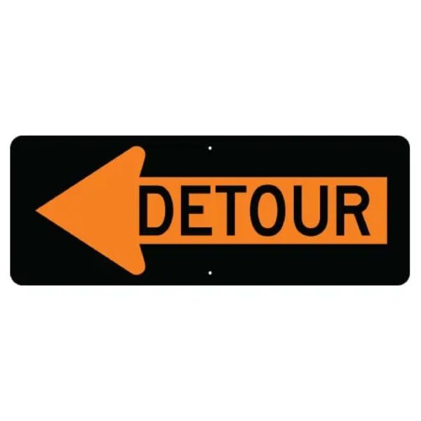 Detour Inside Left or Right Arrow Sign Thumbnail