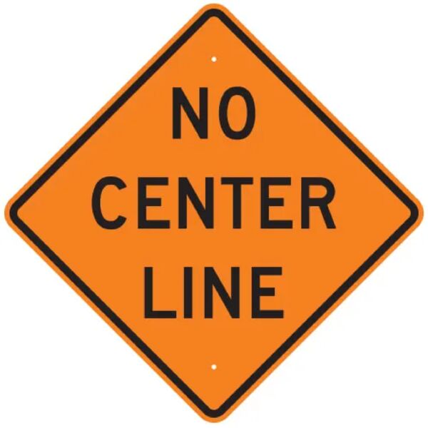 No Center Line Sign Thumbnail