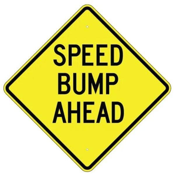 Speed Bump Ahead Sign Thumbnail