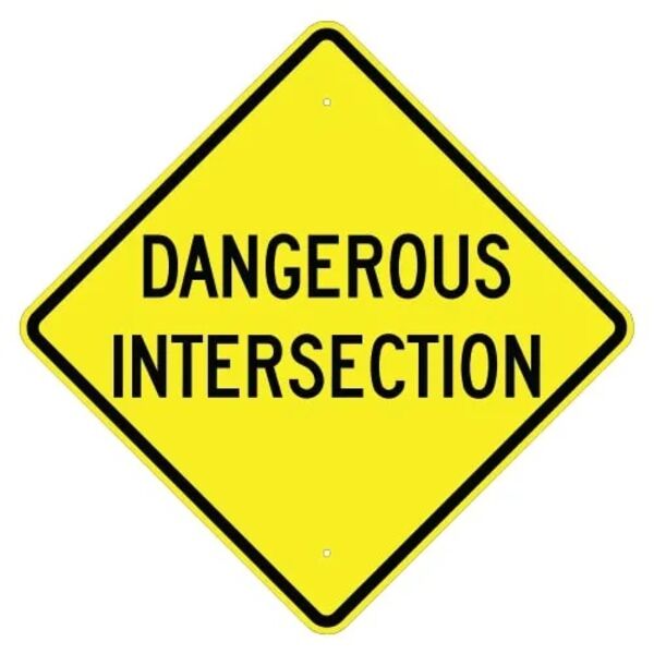 Dangerous Intersection Sign Thumbnail