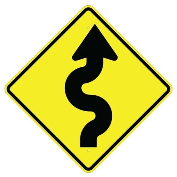 Right Winding Road Arrow Sign Thumbnail