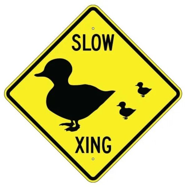 Slow Xing with Duck Symbol Sign Thumbnail