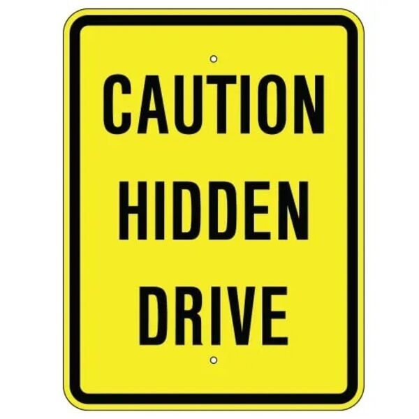 Caution Hidden Drive SIgn Thumbnail