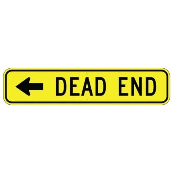 Dead End, with Left Arrow Sign Thumbnail
