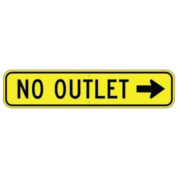 No Outlet, with Right Arrow Sign Thumbnail
