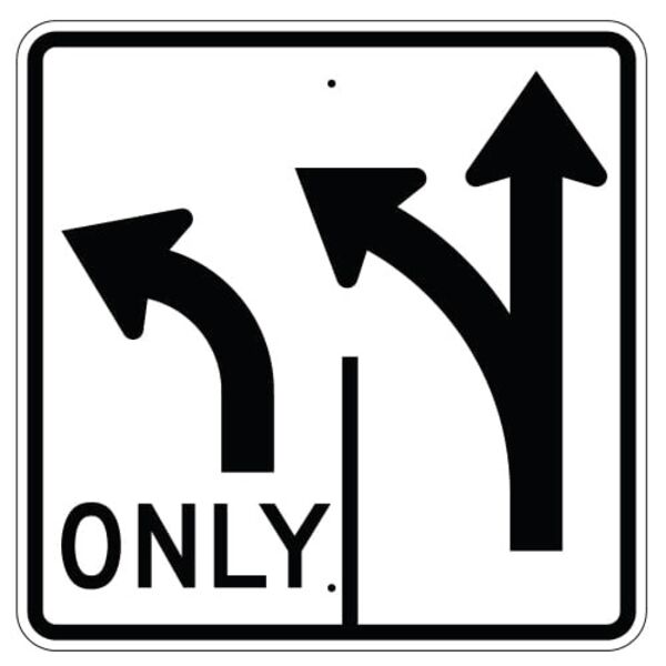 Advance Intersection 2 Lane Control Sign Thumbnail