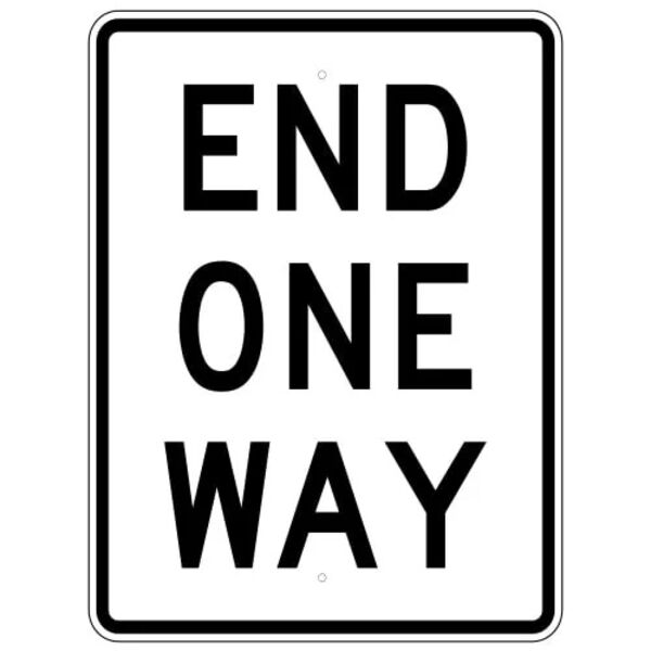 End One Way Sign Thumbnail