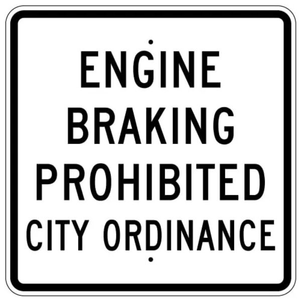 Engine Braking Prohibited Sign Thumbnail
