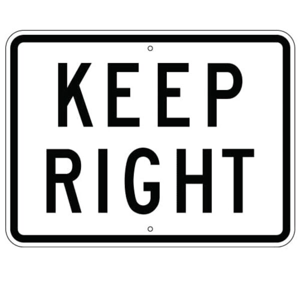 Keep Right Sign Thumbnail