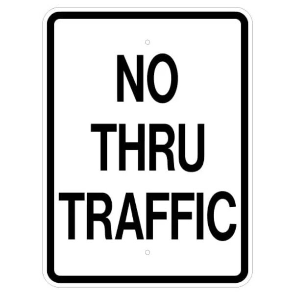 No Thru Traffic Sign Thumbnail