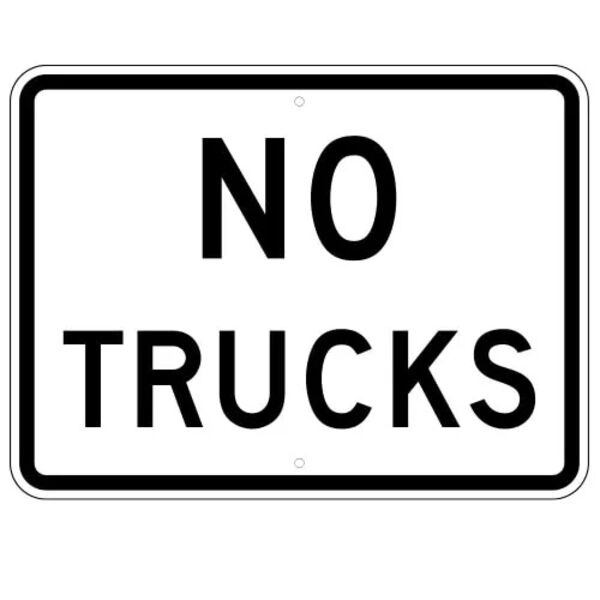 No Trucks Sign (Horizontal) Thumbnail