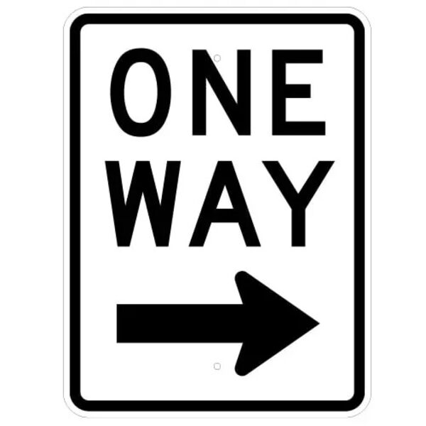 One Way Sign, with Right Arrow Thumbnail