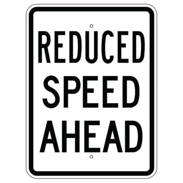 Reduced Speed Ahead Sign Thumbnail