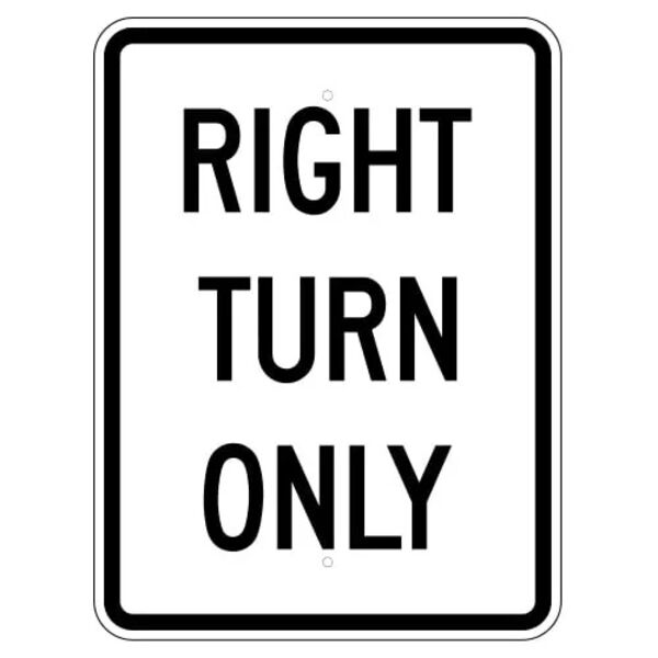 Right Turn Only Sign Thumbnail
