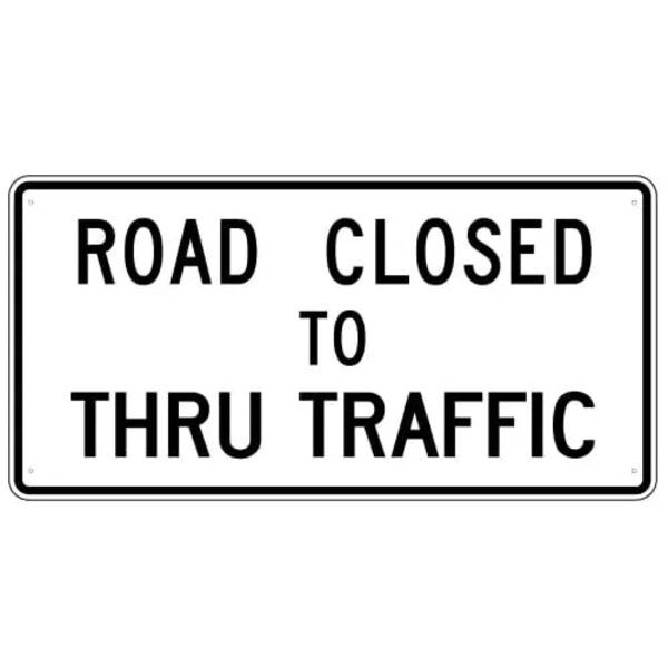 Road Closed to Thru Traffic Sign Thumbnail