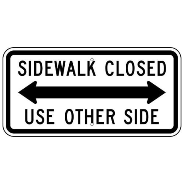 Sidewalk Closed Use Other Side Sign Thumbnail
