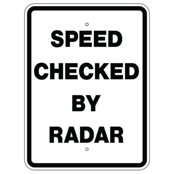 Speed Checked by Radar Sign Thumbnail