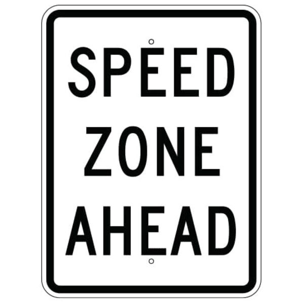 Speed Zone Ahead Sign Thumbnail