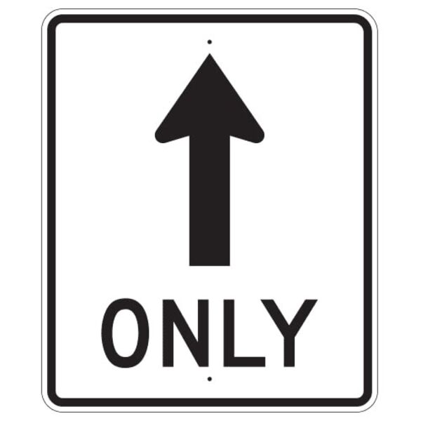 Straight Through Only Sign Thumbnail